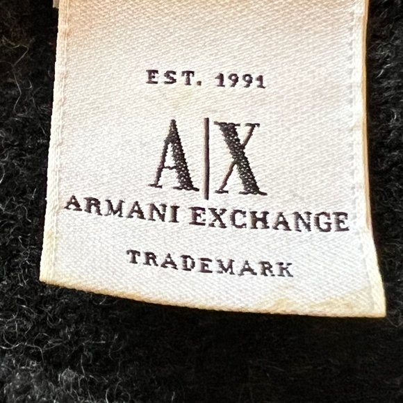 A|X Armani Exchange Pullover Crewneck Sweater with bold logo Gray - Picture 6 of 8
